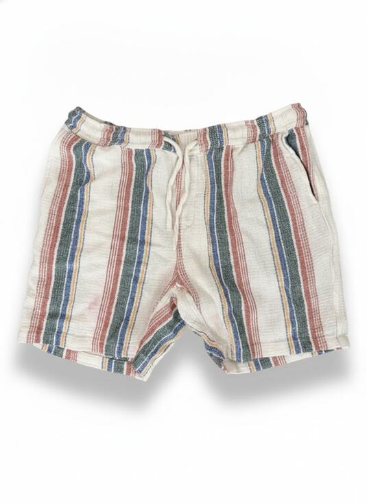 RETROFIT Other - RETROFIT Striped Drawstring Shorts Mens L Multi-Color Waffle Knit Hippy PJ